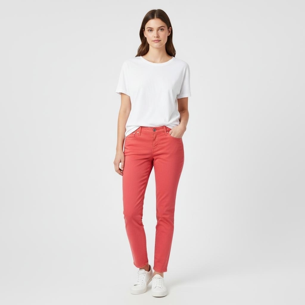 EILEEN fisher red jeans size 10